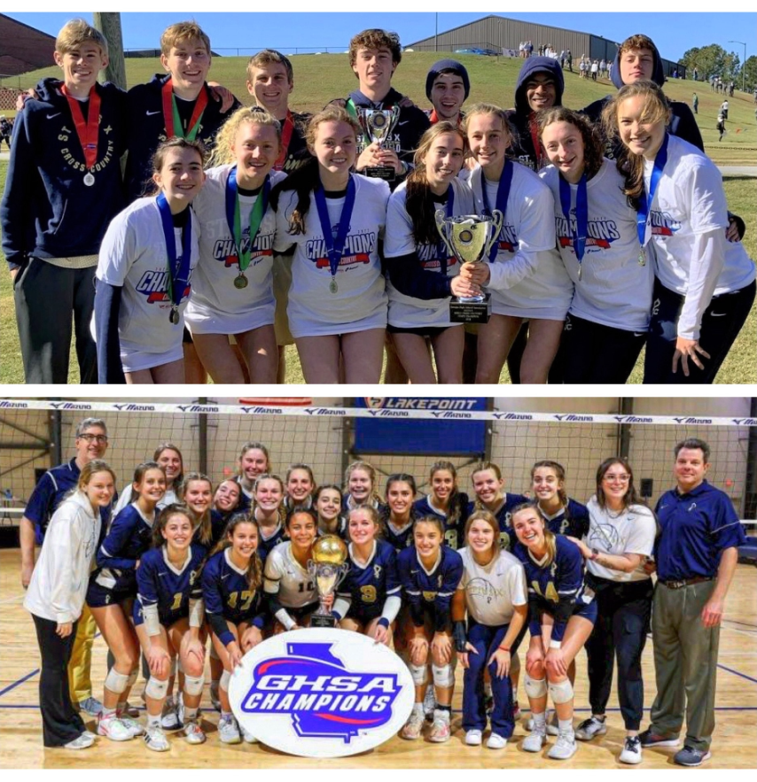 Cross country, volleyball teams win state titles in a championship weekend for the Golden Lions