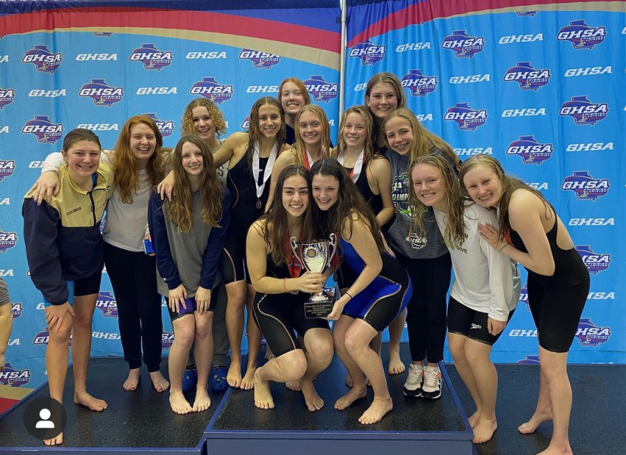 Girls swim and dive team wins state championship