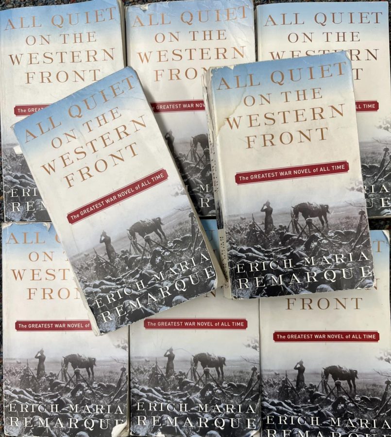 All Quiet on the Western Front is a 1928 novel written by a German WWI veteran. Its part of the sophomore English curriculum and was turned into an award-winning Netflix movie last year.