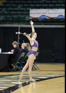 Mary Mat Pierson performing at a competition. Photo courtesy of Mary Mat Pierson