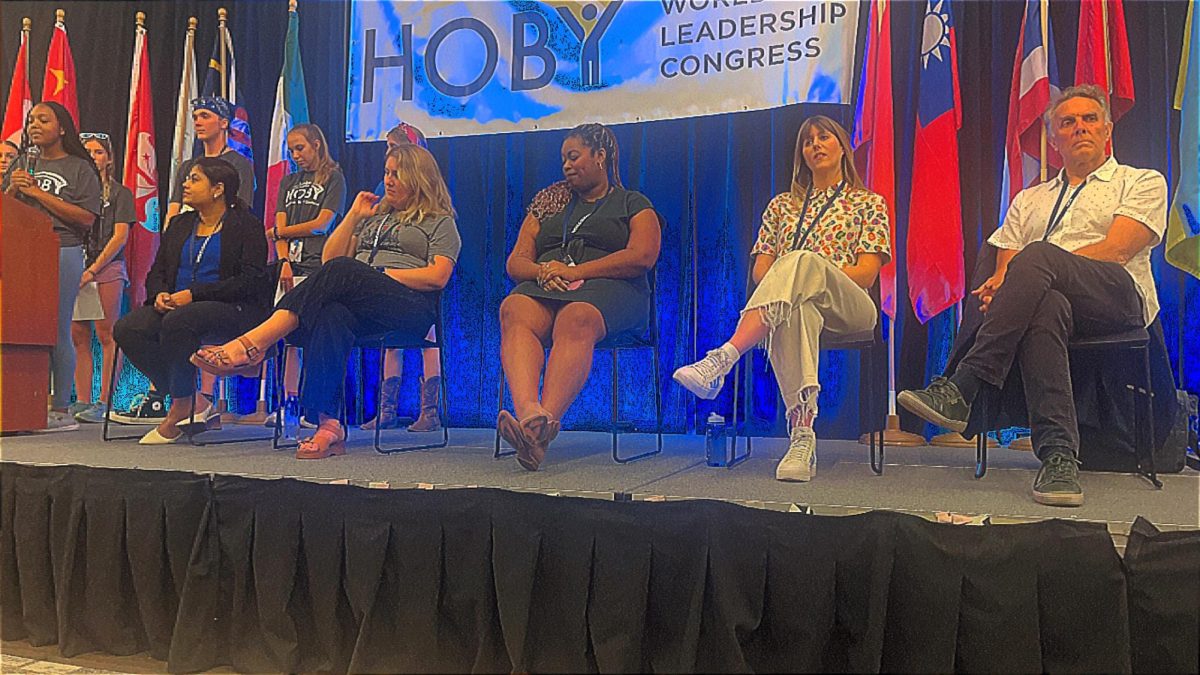 The HOBY World Leadership Conference gave students the opportunity to hear guest speakers and work with other high school students to improve their leadership skills. Photo courtesy of Sariah Smith