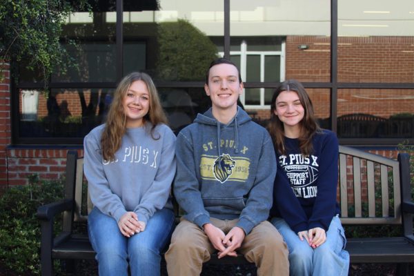 Salutatorian Elliott Seng, STAR Student Howard Burton, and Valedictorian Abigail Gregory
