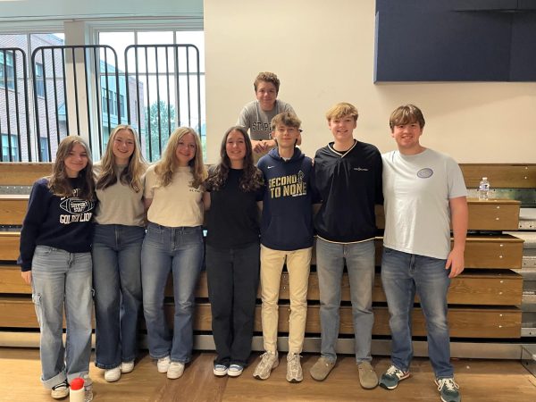 The Academic Quiz Bowl team advanced to the Final Four of their state tournament on March 29. They hope to grow the program enough to add a JV team soon.