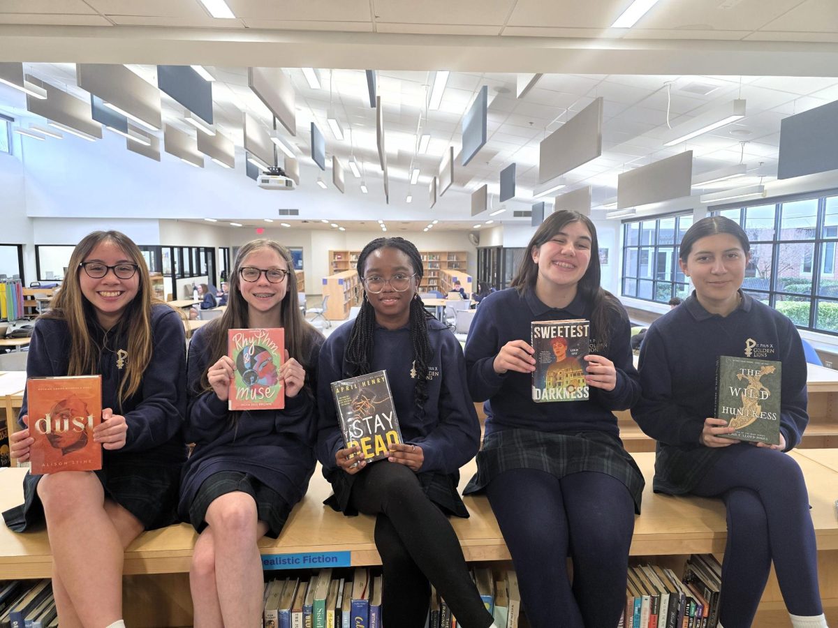 St. Pius X joined the Tome Society this year, a non-profit organization that celebrates reading and literature among high school students. Photo Courtesy of Mrs. Straub